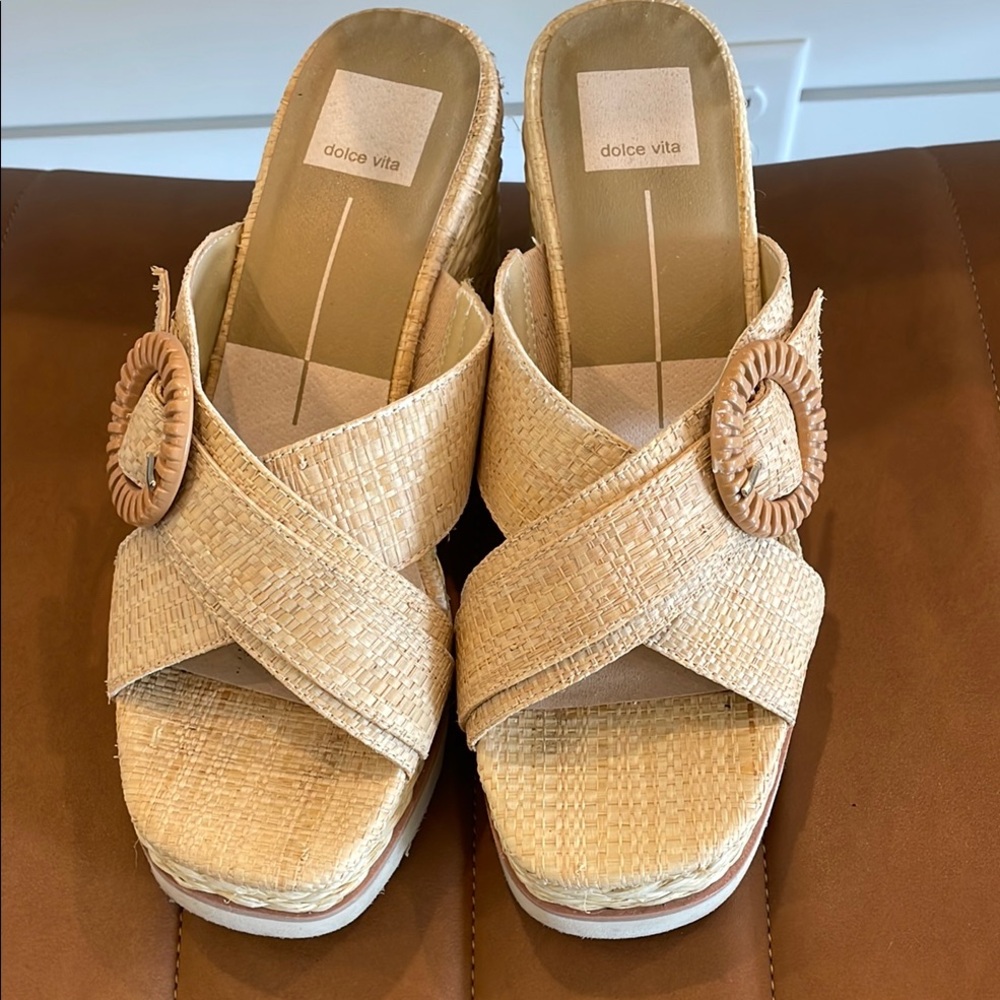 Dolce Vita Tan Platform Wedge Sandals